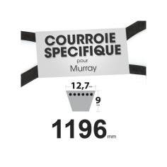 Courroie tondeuse spécifique pour Murray N° 37 x 66. 12,7 mm x 1196 mm.
