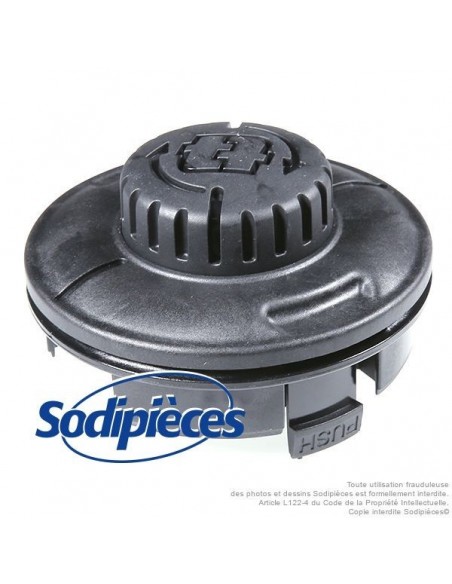 Kit tête débroussailleuse Tecomec Easy Work Ø109 mm. Couvercle inférieur + bouton