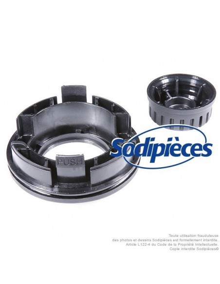 Kit tête débroussailleuse Tecomec Easy Work Ø109 mm. Couvercle inférieur + bouton