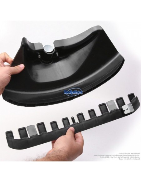 Protecteur de débroussailleuse Tecomec avec coupe fil. Moyen modèle