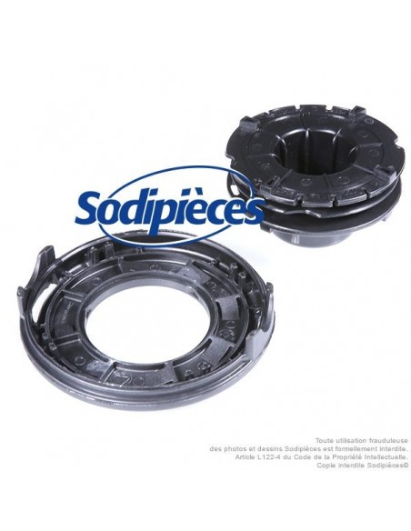 Kit tête débroussailleuse Tecomec SuperPro Ø130 mm. Couvercle inférieur + bobine fil