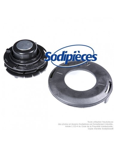 Kit tête débroussailleuse Tecomec SuperPro Ø130 mm. Couvercle inférieur + bobine fil