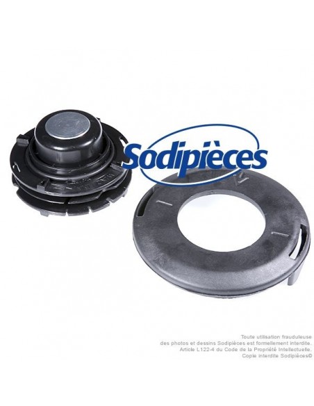 Kit tête débroussailleuse Tecomec SuperPro Ø130 mm. Couvercle inférieur + bobine fil
