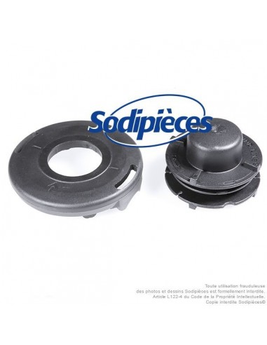 Kit tête débroussailleuse Tecomec Tap'N'Work Ø130 mm couvercle inférieur + bobine fil