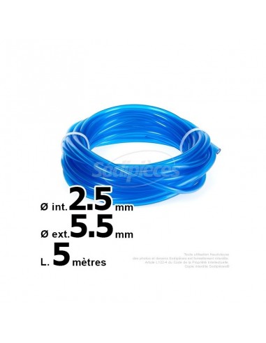 Durite essence nylon 2,5 x 5 mm. 5 mètres