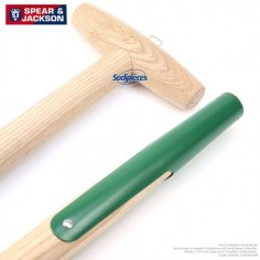 Manche en T de fourche à bêcher à soie percé 0,80m BQ