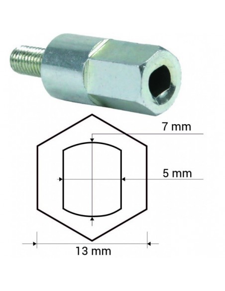 Adaptateur pour renvoi d'angle profil Stihl