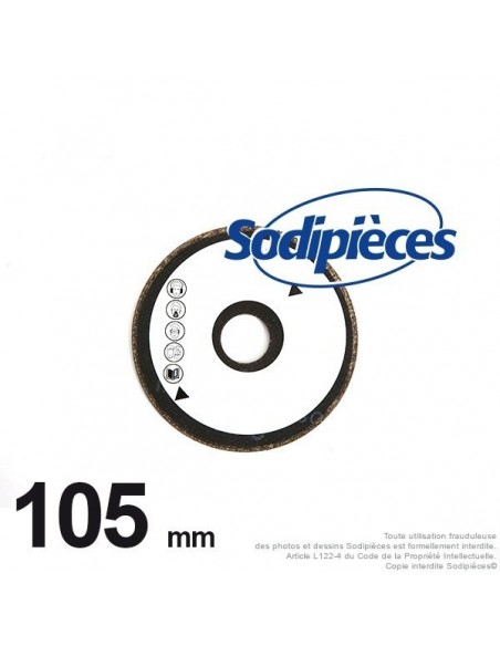 Meule pour midi jolly Ø 105 mm, Alé 22 mm, ép 3 mm