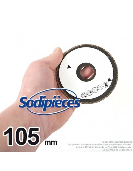 Meule pour midi jolly Ø 105 mm, Alé 22 mm, ép 3 mm