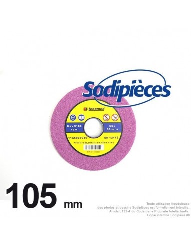 Meule pour midi jolly Ø 105 mm, Alé 22 mm, ép 4,5 mm