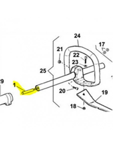 Axe de transmission ACTIVE multifonction evo debroussailleuse Active 5.5 Z