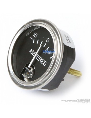 Ampèremètre rond Ø 57 mm, + ou - 15 ampères
