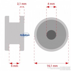 Passe fil pour tête débroussailleuse 3 fils. Par 10 2