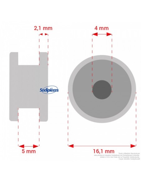 Passe fil pour tête débroussailleuse 3 fils. Par 10