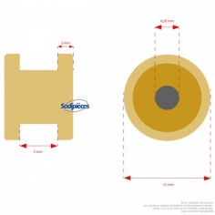 lot de 2 Passe fil pour tête débroussailleuse 2 fils  2