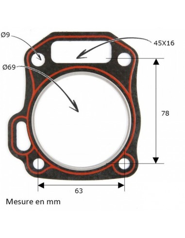Joint culasse pour Honda N° 12251-ZF1-800