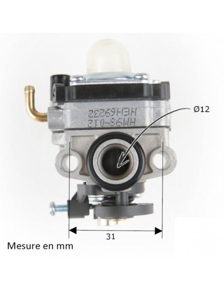 Carburateur pour débrousailleuse. Remplace WY.