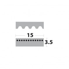 Courroie tondeuse dentée RENFORCEE 450-5MGT3-15 Gates 2
