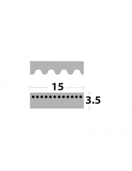 Courroie tondeuse dentée RENFORCEE 450-5MGT3-15 Gates
