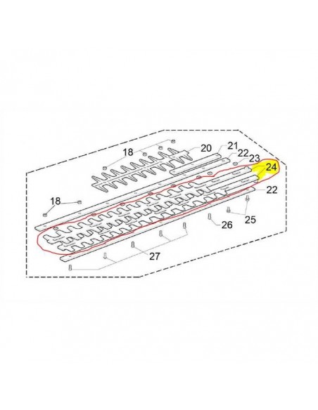 Set de vis et écrou Taille haie ACTIVE H23 / H23 S / H23 T