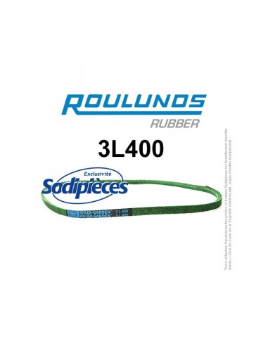 Courroie tondeuse 3L400 Roulunds Continental 9,5 x 6 x 1016 mm