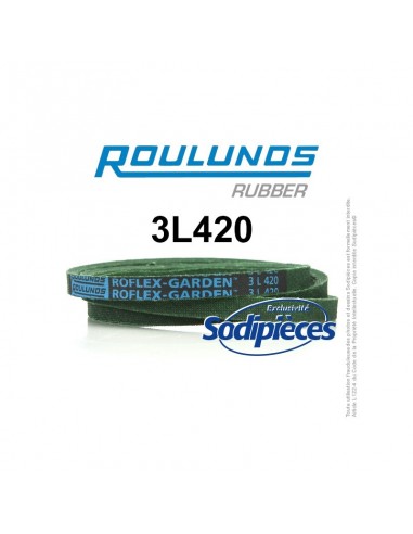 Courroie tondeuse 3L420 Roulunds Continental 9,5 x 6 x 1067 mm