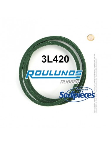 Courroie tondeuse 3L420 Roulunds Continental 9,5 x 6 x 1067 mm