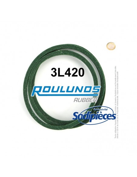 Courroie tondeuse 3L420 Roulunds Continental 9,5 x 6 x 1067 mm