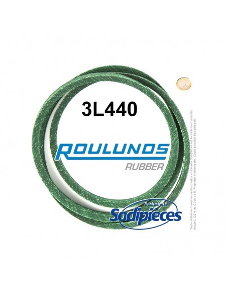 Courroie tondeuse 3L440 Roulunds Continental 9,5 x 6 x 1118 mm