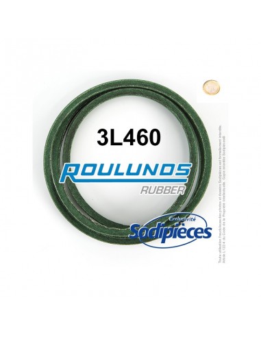 Courroie tondeuse 3L460 Roulunds Continental 9,5 x 6 x 1168 mm