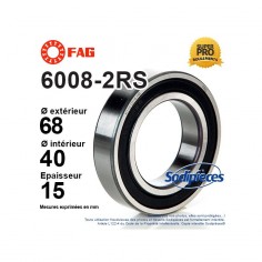 Roulement à billes 6005-2RS FAG. Double étanchéité