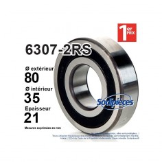 Roulement à billes 607-2RS 1er Prix. Double étanchéité