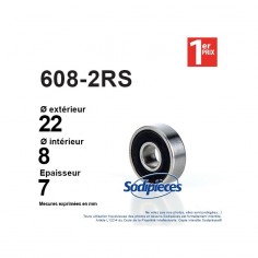 Roulement à billes 609-2RS 1er Prix. Double étanchéité