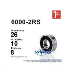 Roulement à billes 6003-2RS 1er Prix. Double étanchéité