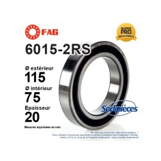 Roulement à billes 6200-2RS 1er Prix. Double étanchéité