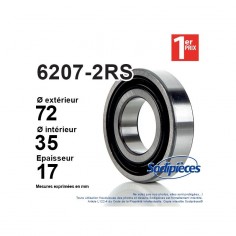 Roulement à billes 6206-2RS 1er Prix. Double étanchéité