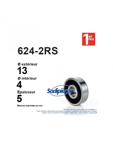 Roulement à billes 6215-2RS 1er Prix. Double étanchéité