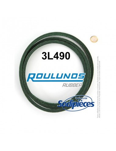 Courroie tondeuse 3L490 Roulunds Continental 9,5 x 6 x 1245 mm