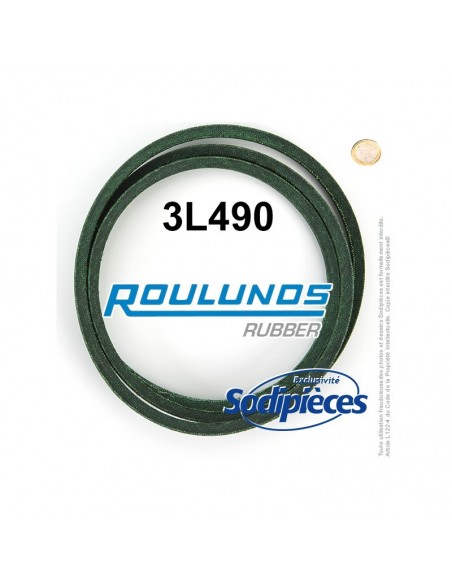 Courroie tondeuse 3L490 Roulunds Continental 9,5 x 6 x 1245 mm