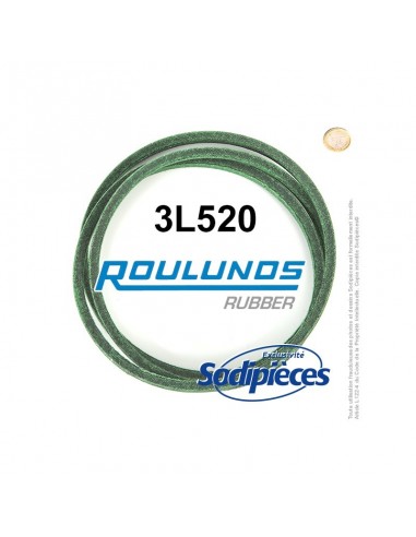Courroie tondeuse 3L520 Roulunds Continental 9,5 x 6 x 1321 mm