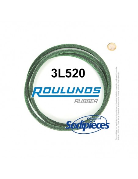 Courroie tondeuse 3L520 Roulunds Continental 9,5 x 6 x 1321 mm
