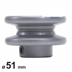 Poulie à gorge en V Ø 51 mm. Largeur 23,5 mm