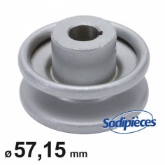 Poulie à gorge en V Ø 57,15 mm. Largeur 25 mm