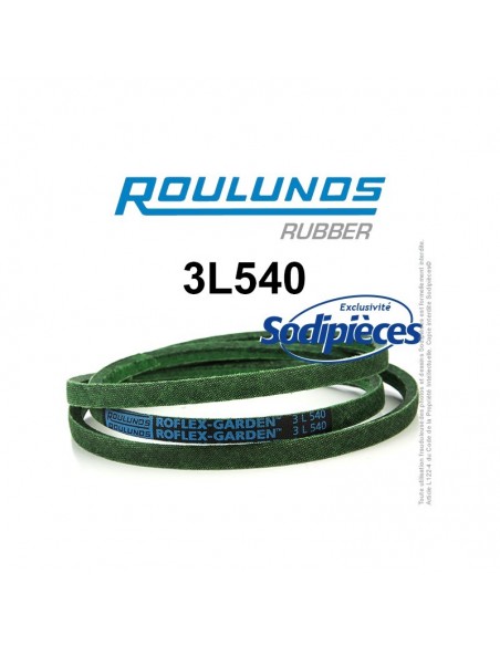 Courroie tondeuse 3L540 Roulunds Continental 9,5 x 6 x 1372 mm