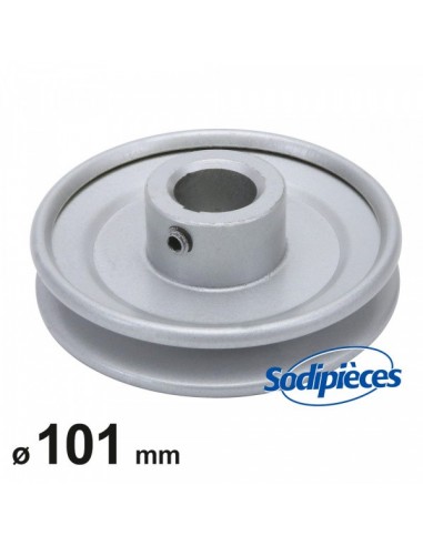 Poulie à gorge en V Ø 101 mm. Largeur 22 mm