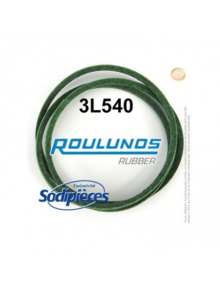 Courroie tondeuse 3L540 Roulunds Continental 9,5 x 6 x 1372 mm
