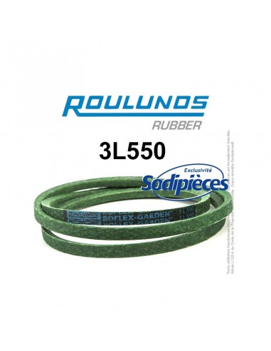 Courroie tondeuse 3L550 Roulunds Continental 9,5 x 6 x 1397 mm