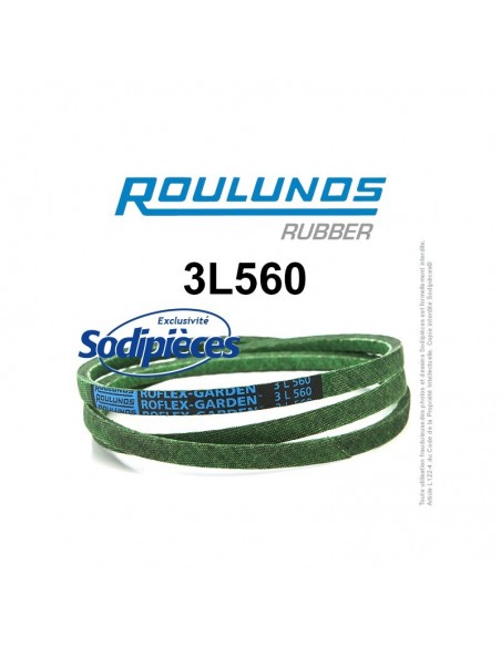 Courroie tondeuse 3L560 Roulunds Continental 9,5 x 6 x 1422 mm