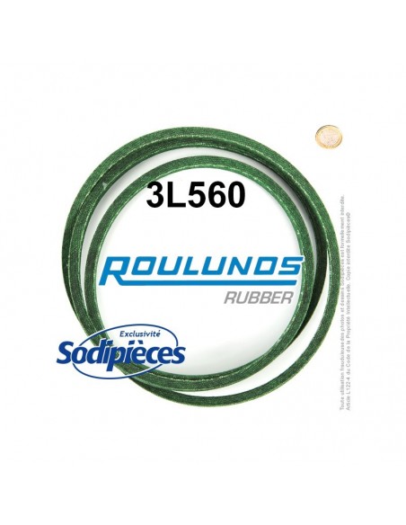 Courroie tondeuse 3L560 Roulunds Continental 9,5 x 6 x 1422 mm