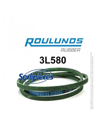 Courroie tondeuse 3L580 Roulunds Continental 9,5 x 6 x 1473 mm